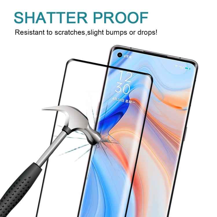 For OPPO Reno4 Pro 25 PCS 3D Curved Edge Full Screen Tempered Glass Film