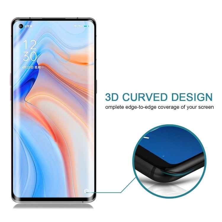 For OPPO Reno4 Pro 3D Curved Edge Full Screen Tempered Glass Film