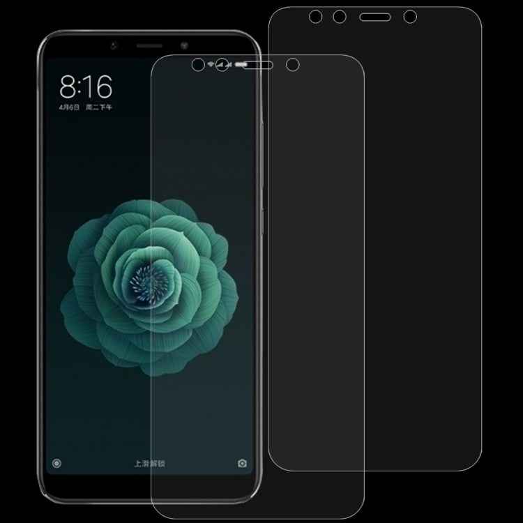 2 PCS 0.26mm 9H 2.5D Tempered Glass Film for Xiaomi Mi 6X & A2