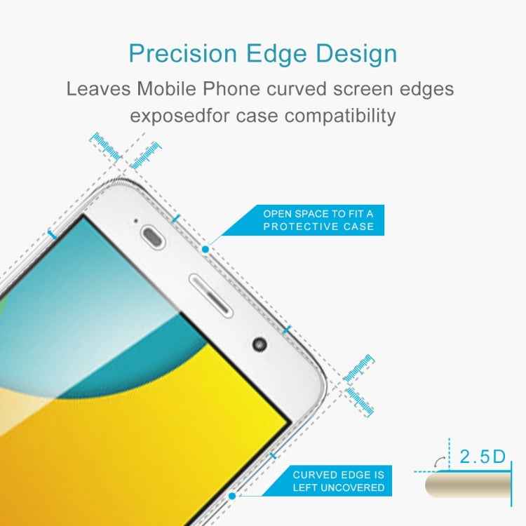 50 PCS 0.26mm 9H 2.5D Tempered Glass Film for Huawei Y6 II
