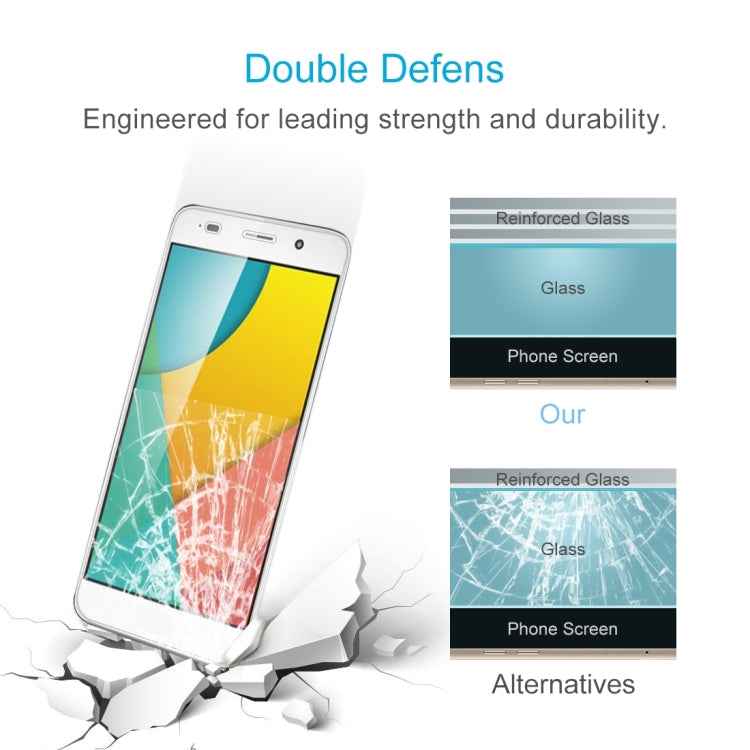 50 PCS 0.26mm 9H 2.5D Tempered Glass Film for Huawei Y6 II