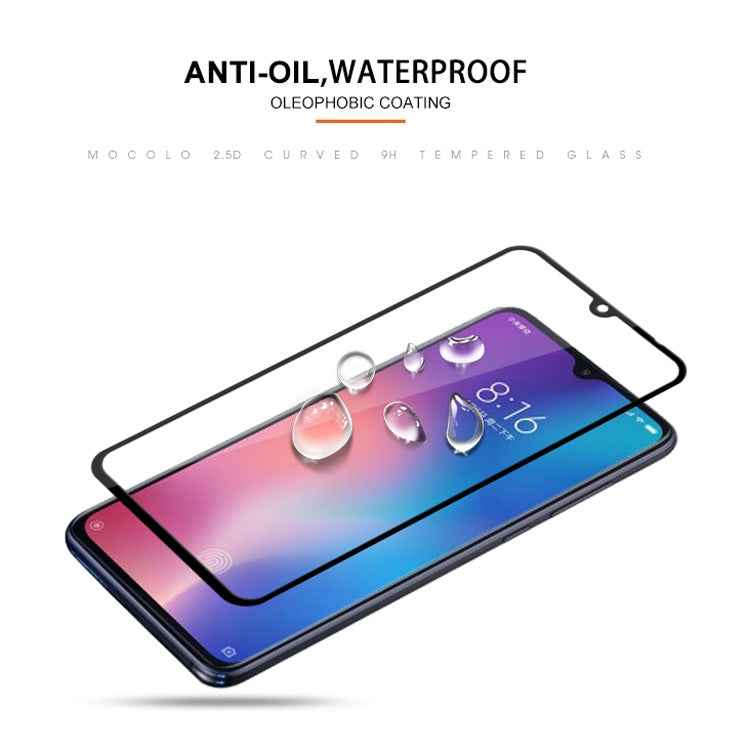 mocolo 0.33mm 9H 2.5D Silk Print Tempered Glass Film for Xiaomi Mi 9