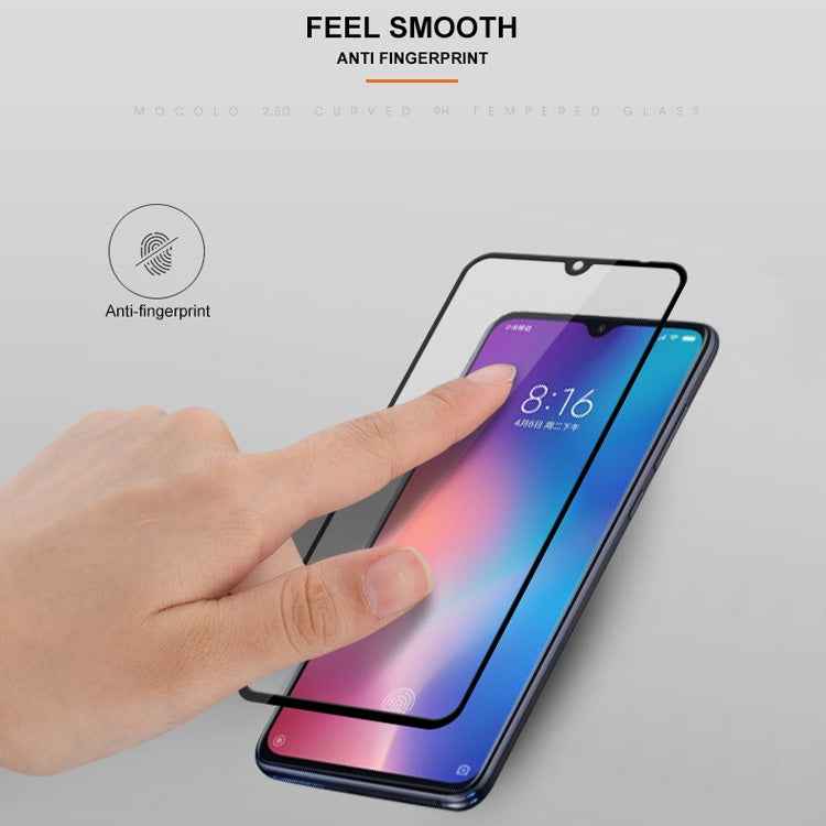 mocolo 0.33mm 9H 2.5D Silk Print Tempered Glass Film for Xiaomi Mi 9