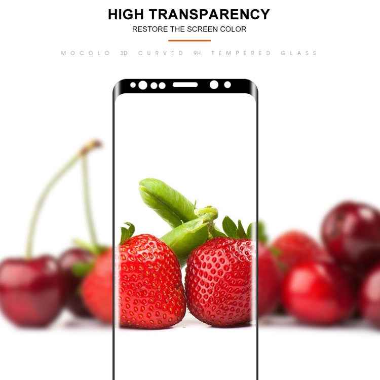 mocolo Full Glue 0.33mm 9H 3D Round Edge Tempered Glass Film for Galaxy S9