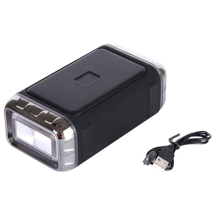 LN-22 DC 5V Portable Wireless Speaker with Hands-free Calling & Dual Colorful LED Light, Support USB & TF Card & 3.5mm Aux