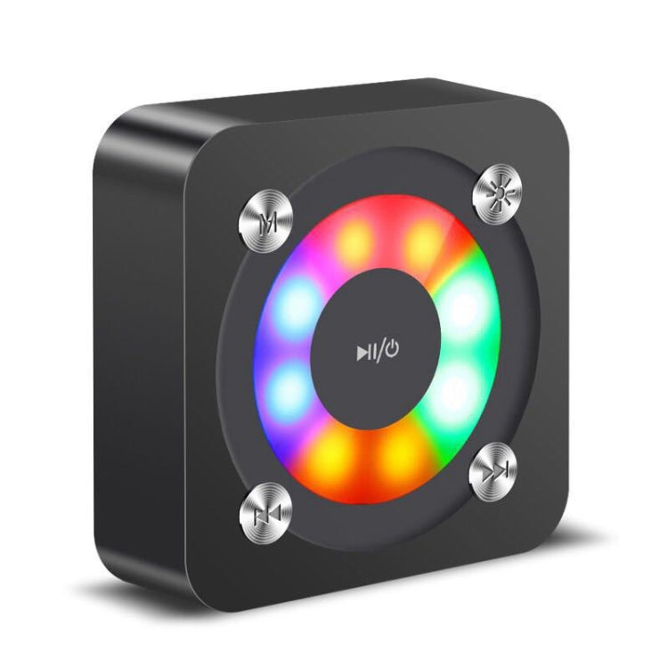 A9 Portable Bluetooth Stereo Speaker with Built-in MIC & Light, Support Hands-free Calls & TF Card & AUX IN, Bluetooth Distance: 10m, with Light(Black), with Light(Rose Gold), with Light(Gold)