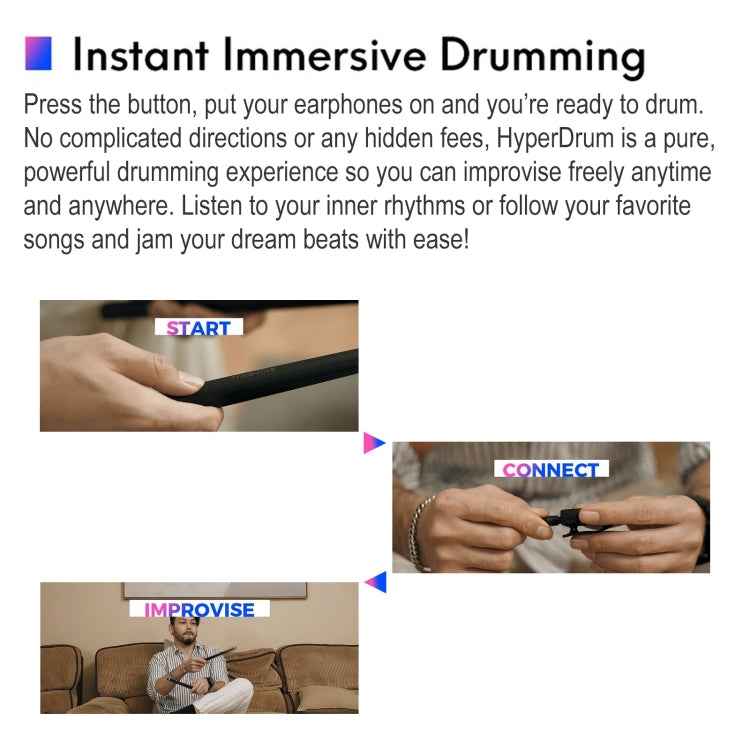 Hyperdrum Somatosensory Virtual Drum Kit Smart Portable Musical Instrument
