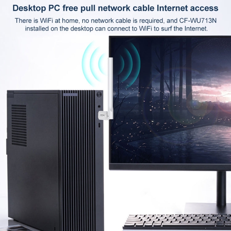 COMFAST CF-WU713N 300Mbps Wifi USB Network Adapter, CF-WU713N