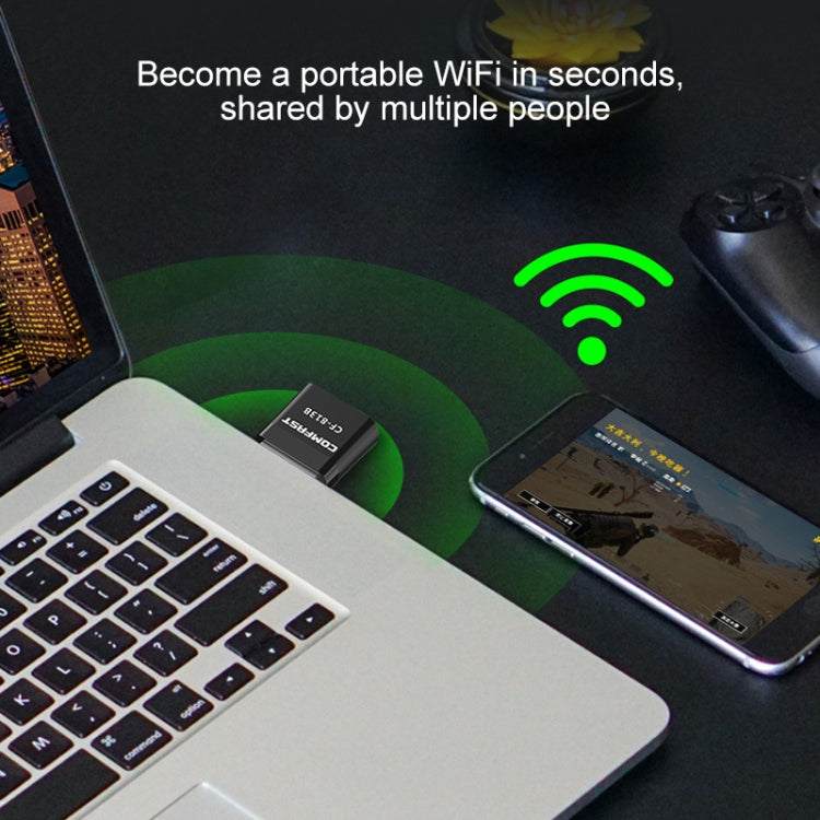 COMFAST CF-813B 650Mbps Dual-band Bluetooth Wifi USB Network Adapter, CF-813B