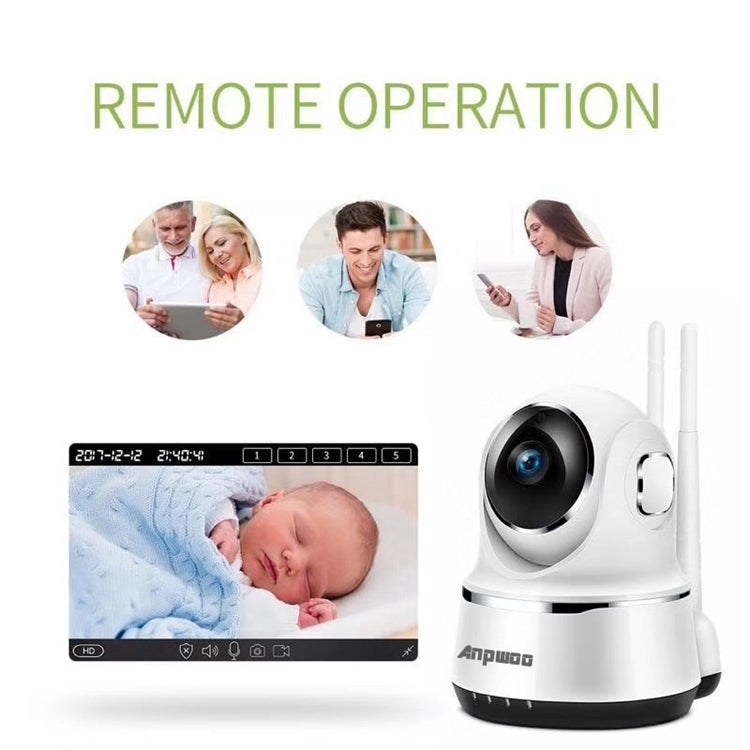 Caméra IP WiFi HD Anpwoo Guardian 2.0MP 1080P 1/3 pouce CMOS, détection de mouvement et vision nocturne, noir Guardian, blanc Guardian