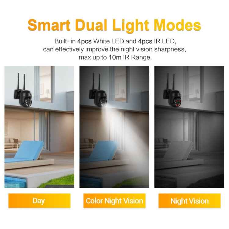 ESCAM WNK610 3.0 Million Pixels Wireless Dome IP Camera, Support Motion Detection & Two-way Audio & Full-color Night Vision & TF Card, EU Plug