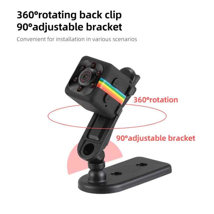 SQ11 Mini DV HD 960P 6 LEDs Sport Recorder Camera with Holder, Support Monitor Detection & IR Night Vision & TF Card