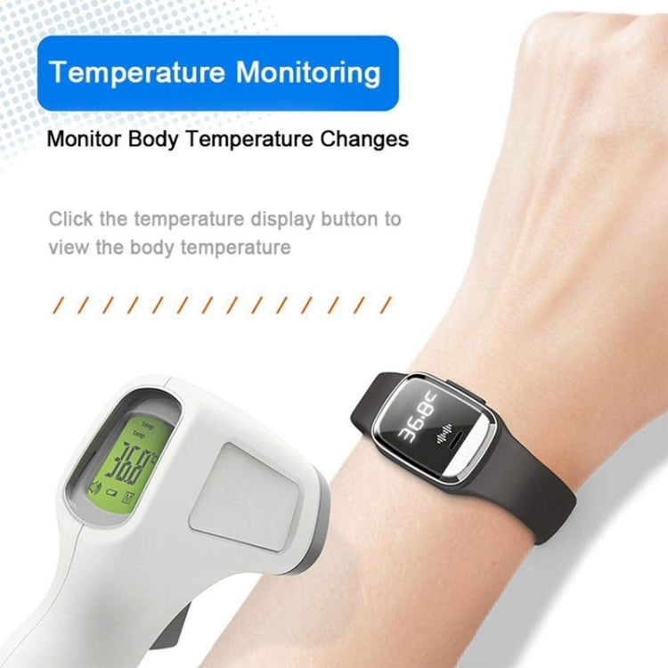M20 Outdoor Ultrasonic Wave Mosquito Repellent Wristband with Clock & Body Temperature Test, M20 (White), M20 (Black)