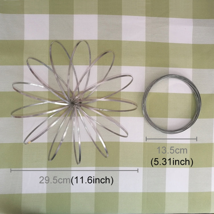 Fidget Spinner Toy Flow Ring Stainless Steel Spring Bracelet Stress Reducer for Children and Adults, 13 Circles, Fidget Spinner Toy 13 Circles