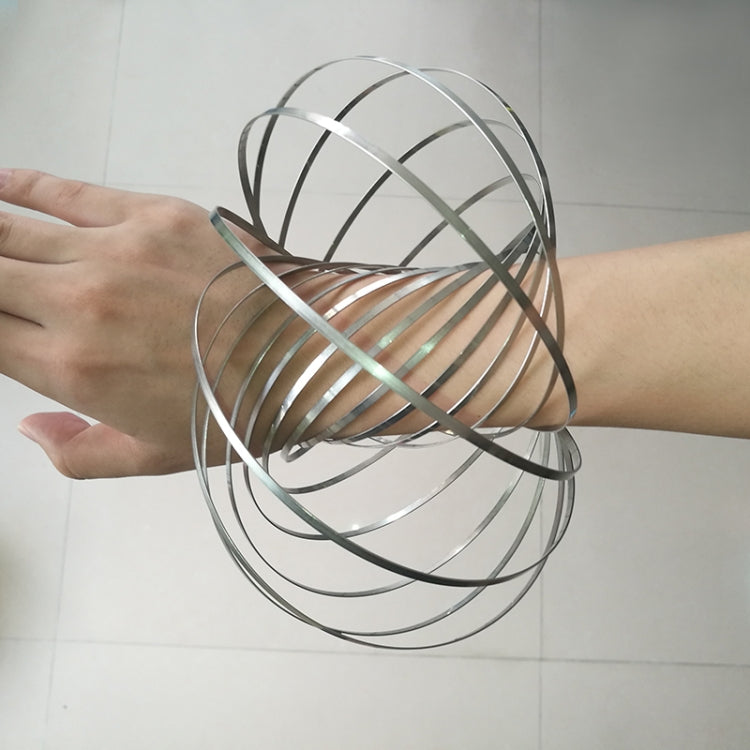 Fidget Spinner Toy Flow Ring Stainless Steel Spring Bracelet Stress Reducer for Children and Adults, 13 Circles, Fidget Spinner Toy 13 Circles