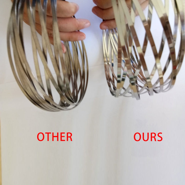 Fidget Spinner Toy Flow Ring Stainless Steel Spring Bracelet Stress Reducer for Children and Adults, 13 Circles, Fidget Spinner Toy 13 Circles