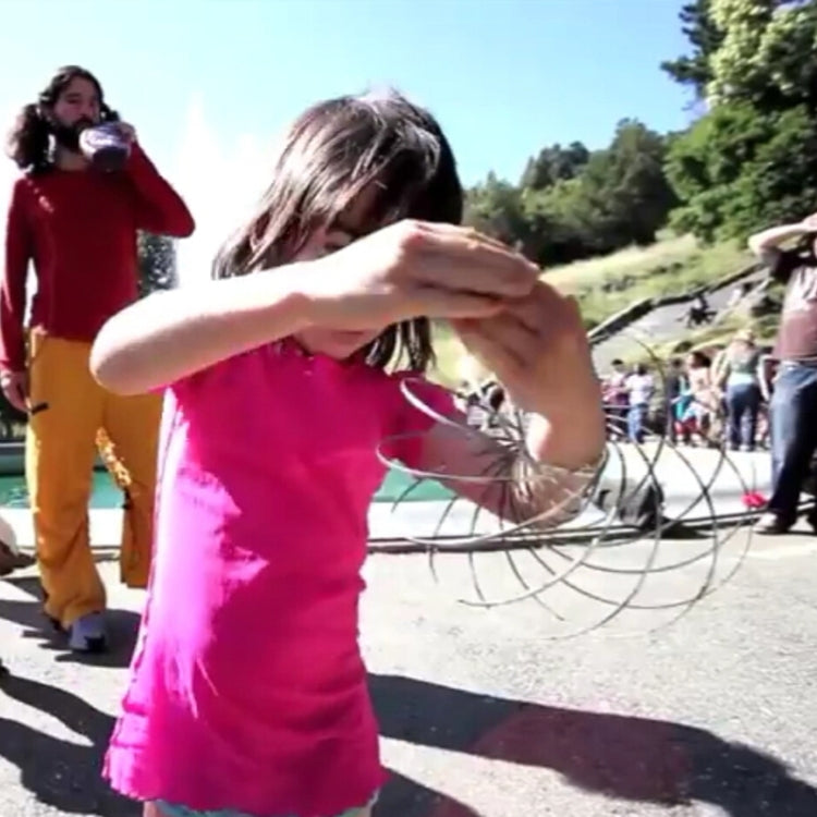 Fidget Spinner Toy Flow Ring Stainless Steel Spring Bracelet Stress Reducer for Children and Adults, 13 Circles, Fidget Spinner Toy 13 Circles