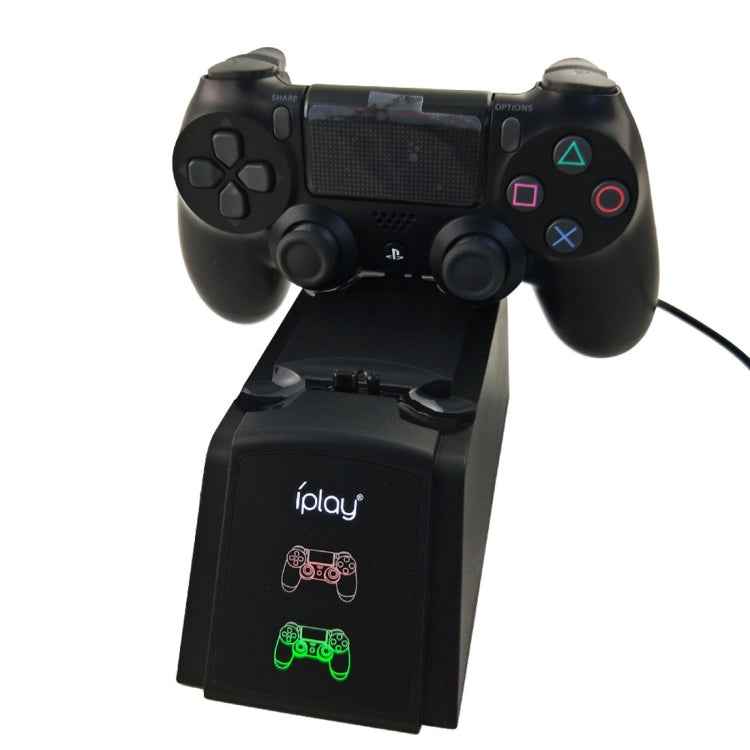 iplay Dual Port Charging Dock Station Stand / Controller Charging Stand for For Sony Playstation 4 PS4 & Slim PS4 Pro with LED Display Indicator Screen