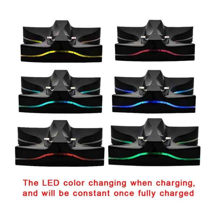 Special UFO Shape 2 x USB Charging Dock Station Stand / Controller Charging Stand for PS4 Playstation 4 with Multi Colors LED