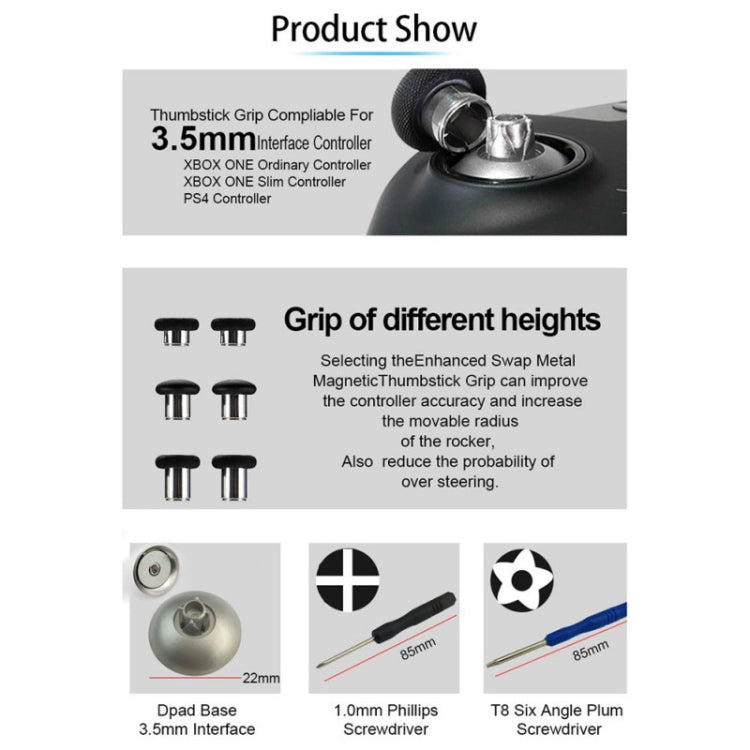 Lot de 18 accessoires de remplacement pour manette de jeu Xbox One Elite