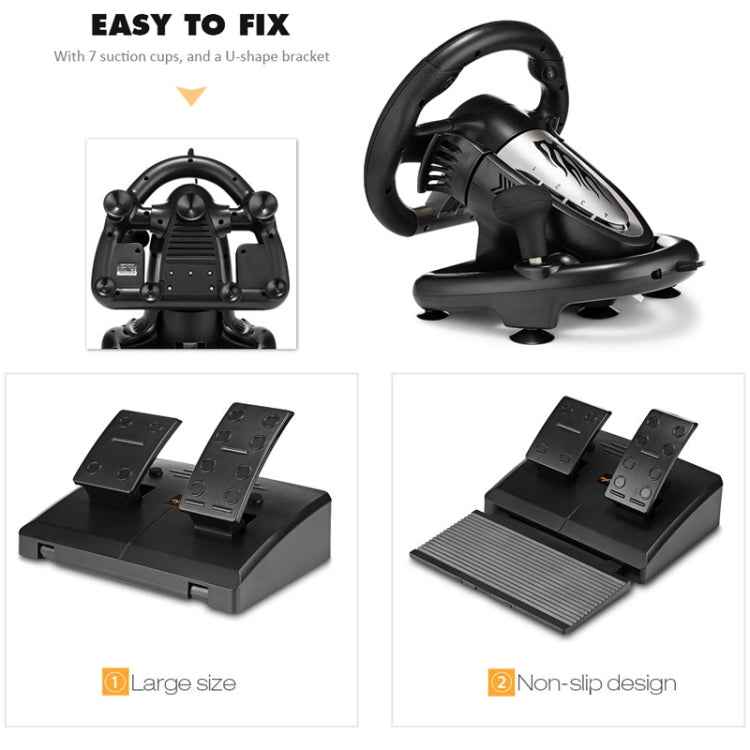 PXN-V3 Racing Game Steering Wheel for PC / PS3 / 4 / xbox one / switch