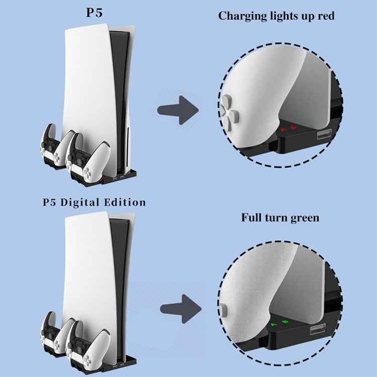 iplay HBP-269 For PS5 De / UHD Charging Stand Vertical Base Holder With Handle Charger