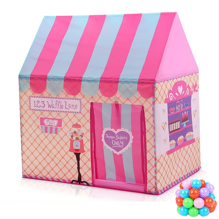 Household Children Printing Play Tent Small Game House, with 50 Ocean Balls
