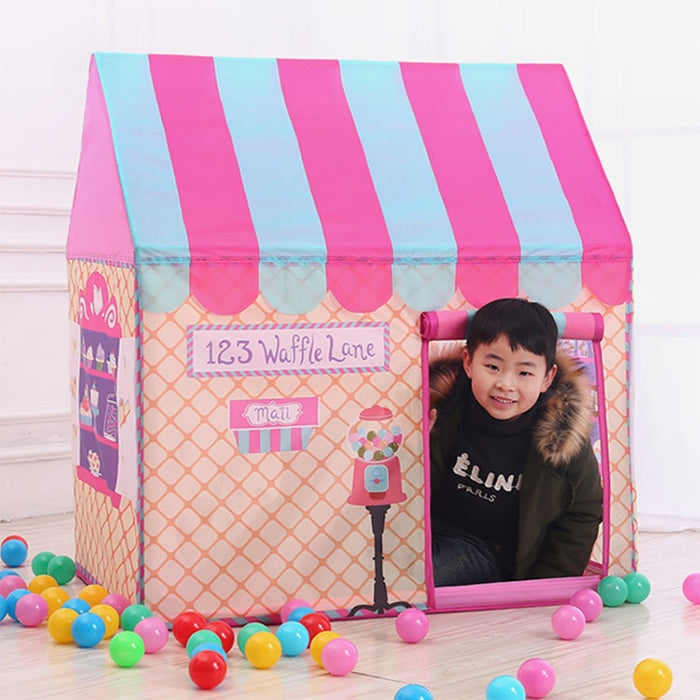 Household Children Printing Play Tent Small Game House, with 50 Ocean Balls