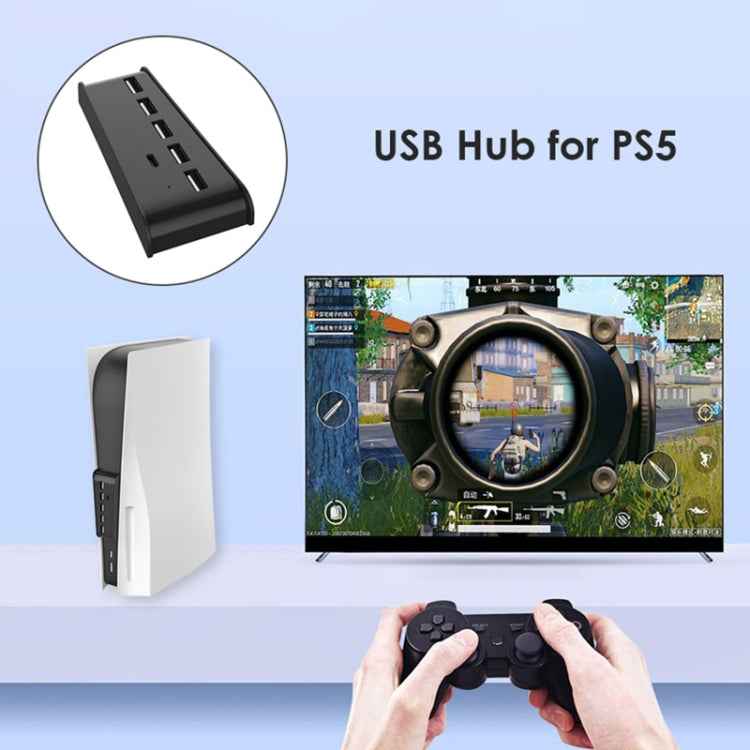 KJH P5-008 6 in 1 USB Splitter Expander Hub Adapter For PS5