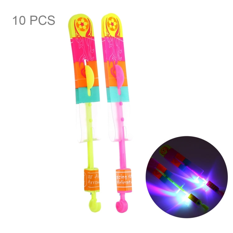 10 PCS Amazing LED Light Slingshot Flying Arrows, Random Color Delivery, Size: Large, Large