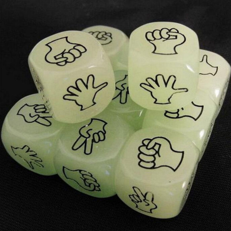 2 PCS Noctilucent drinking Mora Dice Cubes Fun Board Game, Size: 1.8 x 1.8 x 1.8cm, 2 PCS Noctilucent Mora Dice