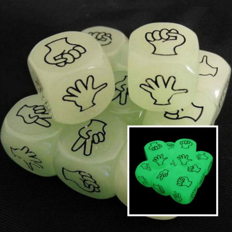 2 PCS Noctilucent drinking Mora Dice Cubes Fun Board Game, Size: 1.8 x 1.8 x 1.8cm, 2 PCS Noctilucent Mora Dice