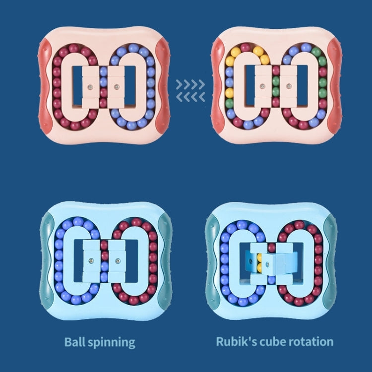 4 PCS Rotating Magic Beans Decompression Educational Toys Children Fingertip Magic Cube Toys, (Blue)