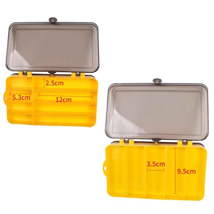 Portable Outdoor Lure Box Transparent Plastic Double-sided Storage Box, Size: 18 x 10 x 5cm