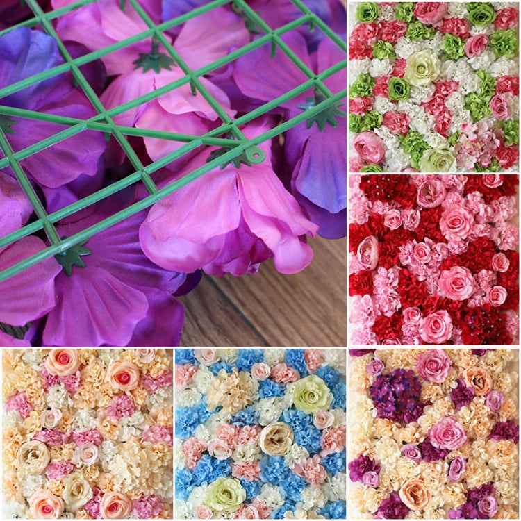Blooming Rose Peony Hydrangea Artificial Encryption Flower DIY Wedding Wall Decoration Photo Background, Size: 60cm x 40cm