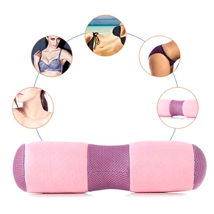 Multifunction Yoga Pillow Beautiful Buttocks Pelvis Pillow Cervical Lumbar Health Pillow Yoga Stick Waist(Pink), 37 x 10cm
