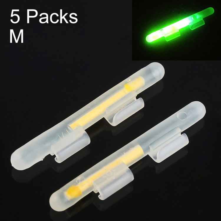 5 Packs OCEAN SUN Clip-On Luminous Float Night Fishing Light Stick, M, Fits Rod Tip 2.0-2.6mm