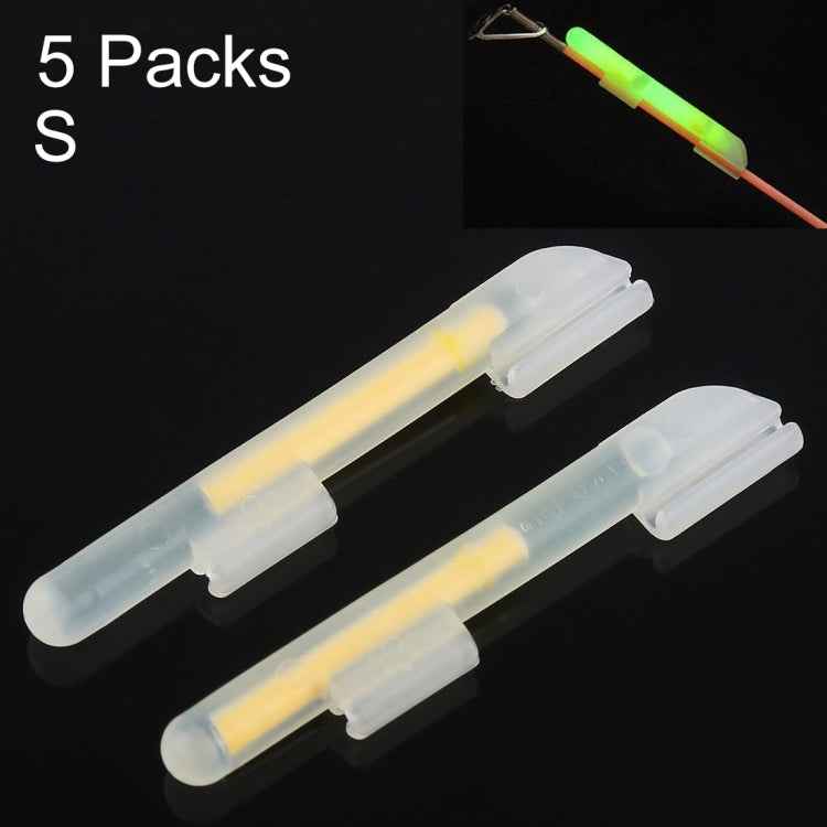 5 Packs OCEAN SUN Clip-On Luminous Float Night Fishing Light Stick, S, Fits Rod Tip 1.5-1.9mm