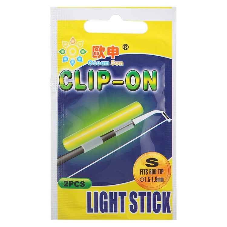 5 Packs OCEAN SUN Clip-On Luminous Float Night Fishing Light Stick, S, Fits Rod Tip 1.5-1.9mm