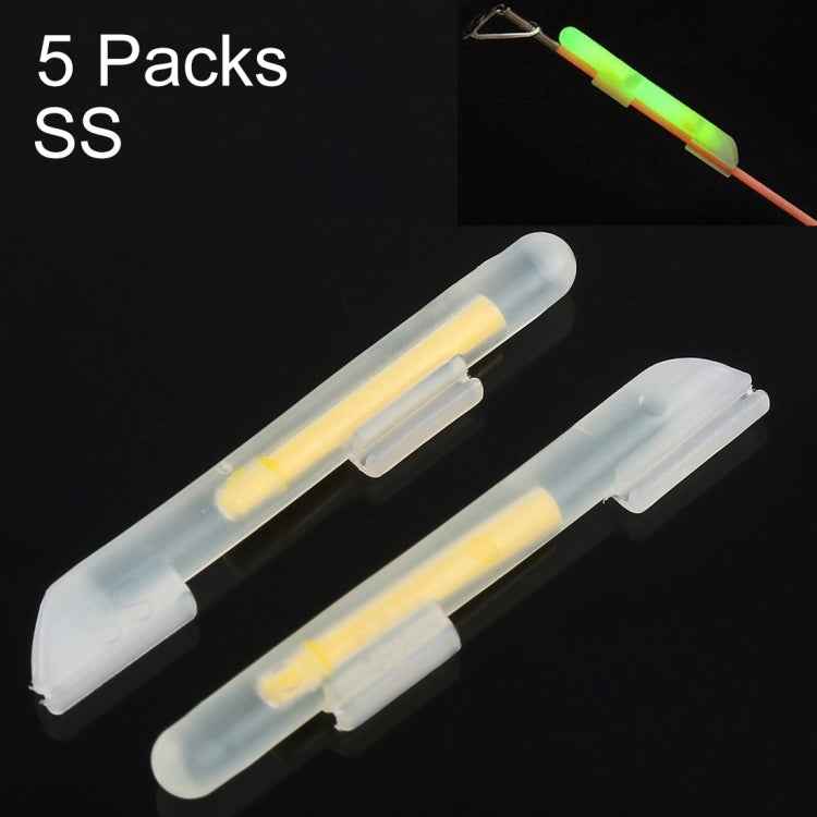 5 Packs OCEAN SUN Clip-On Luminous Float Night Fishing Light Stick, SS, Fits Rod Tip 0.6-1.4mm
