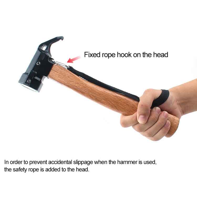 CLS-Outdoor Hexagonal Brass Brass Multi-function Nail Puller Shark Hammer