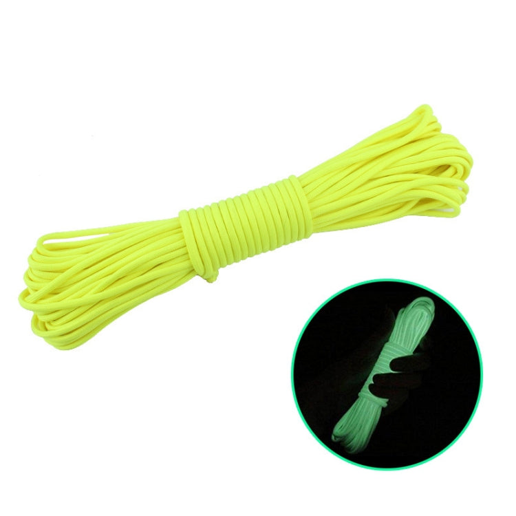 20m 9-Core Nylon+Polyester Full-light Outdoor Camping Tent Rescue Bundled Fluorescent Climbing Rope, 20m Green, 20m White, 20m Yellow, 20m Pink