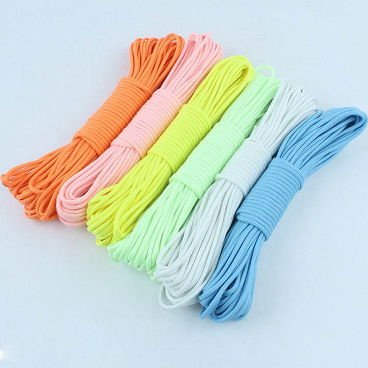 20m 9-Core Nylon+Polyester Full-light Outdoor Camping Tent Rescue Bundled Fluorescent Climbing Rope, 20m Green, 20m White, 20m Yellow, 20m Pink