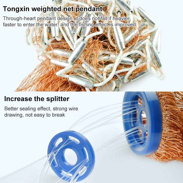 American Easy Throw Cast Net Fishing Mesh Fishing Tackle