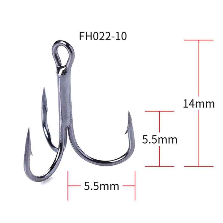 HENGJIA 20 PCS Classic Black High Carbon Steel Fishing Three-jaw Treble Hooks