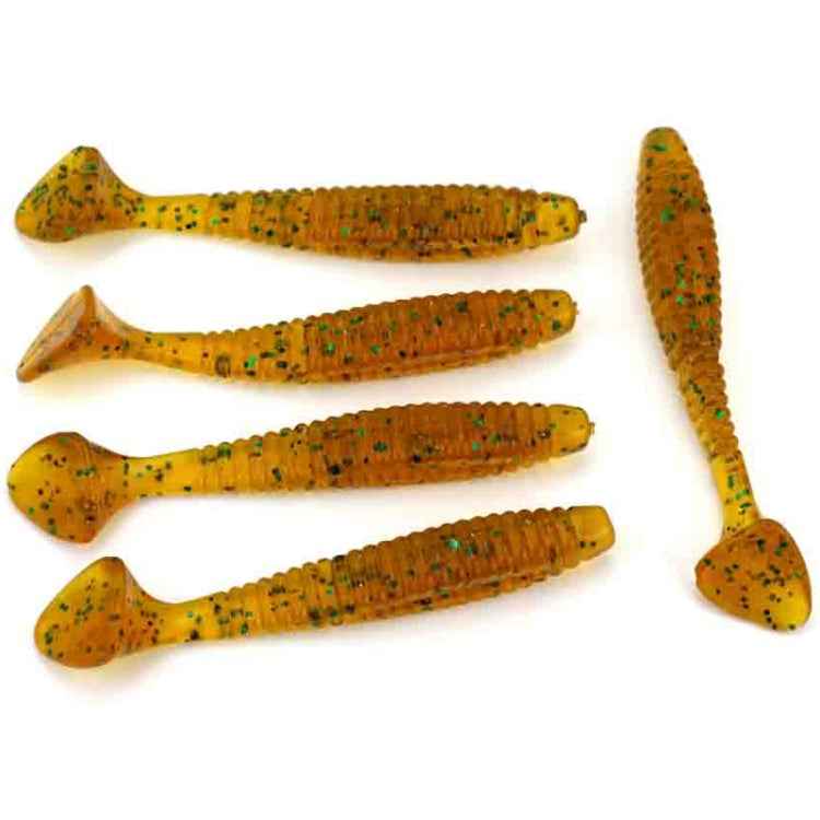 HENGJIA SO0205P 5 PCS 8cm/5g Screw Tail Soft Fishing Lure Artificial Baits