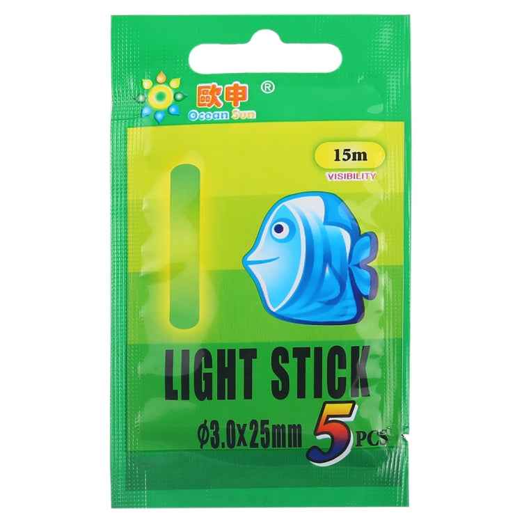 10 Packs OCEAN SUN Luminous Float Night Fishing Light Stick, Visibility: 15m, Size: 3.0 x 25mm