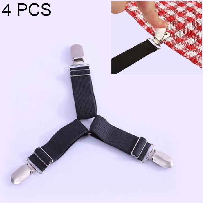 4 PCS Adjustable Bedspread Tablecloth Curtain Sofa Cover Holder Tent Metal Fixed Clips