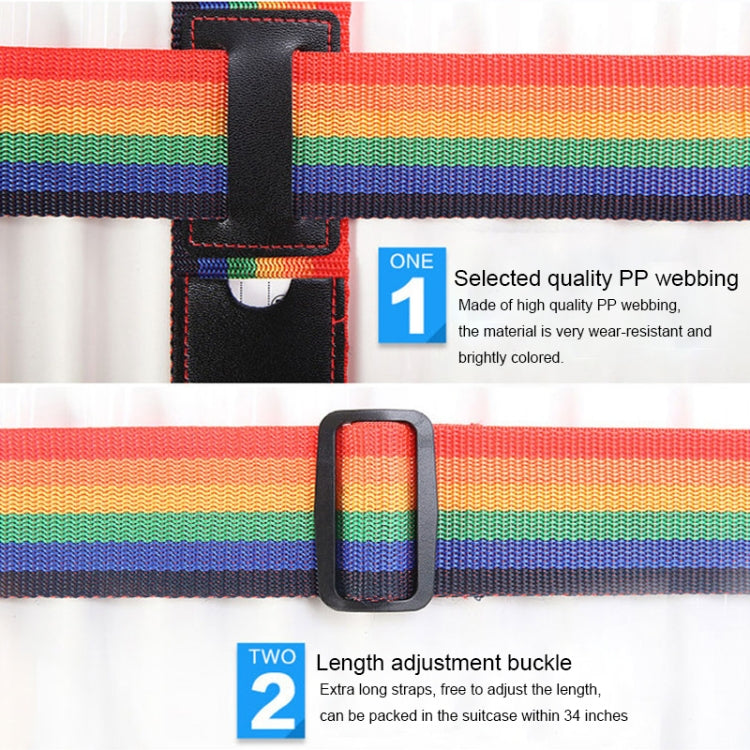 Cross Rainbow Elastic Telescopic Bag Bungee Luggage Packing Belt Travel Luggage Fixed Strap