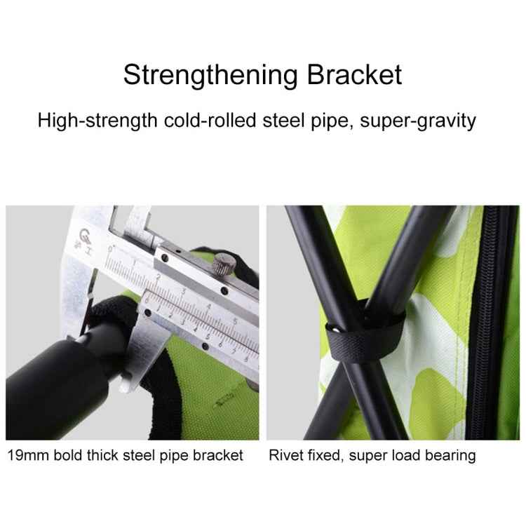 Outdoor Portable Folding Camping Chair Light Fishing Beach Chair Stainless Steel Pipe Folding Chair with Ice Bag